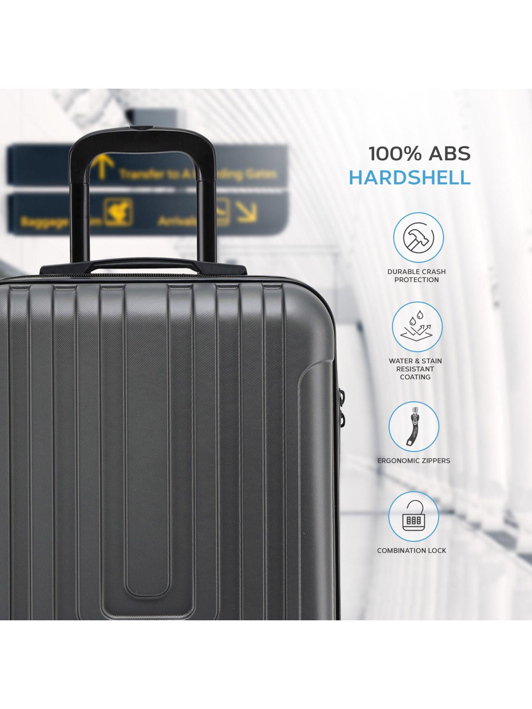 Flight Knight cabin suitcase anthracite 55x40x20cm, UK version