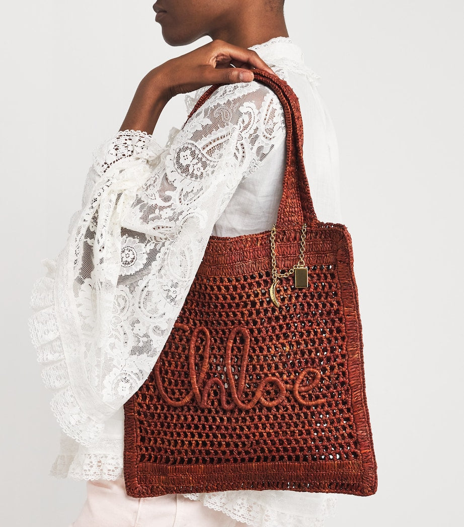 Chloé Raffia Summer Banana tote bag, handcrafted - British product