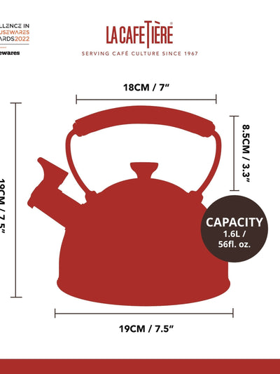 Nächster La Cafetiere Schwarze stovetop Pfeifkessel 1,6 l - Online bei McGrocer kaufen