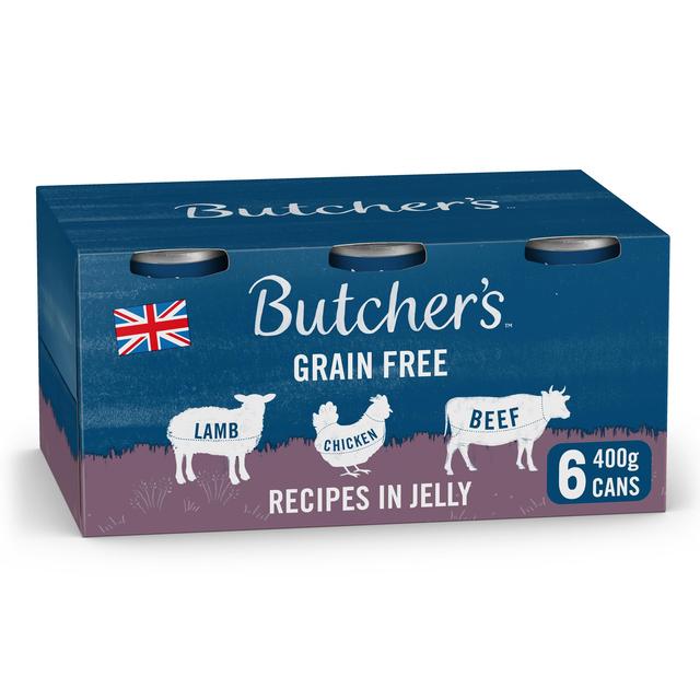 Butcher's Recipes in Jelly Dog Food Tins   6 x 400g GOODS M&S   