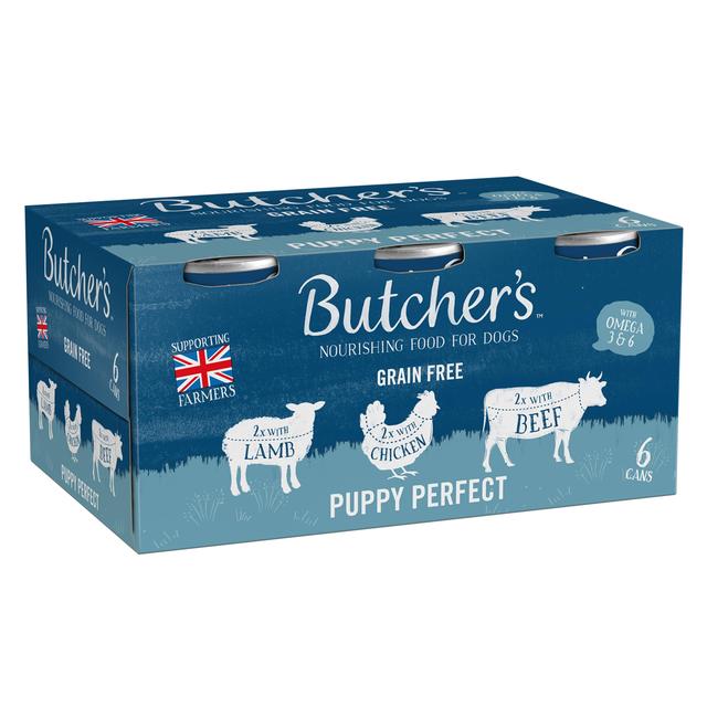 Butcher's Puppy Perfect Dog Food Tins   6 x 400g