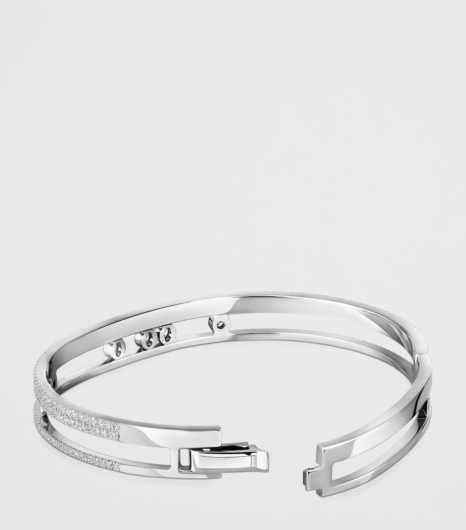 Messika Move Romane diamond pavé bangle 18kt white gold - British product