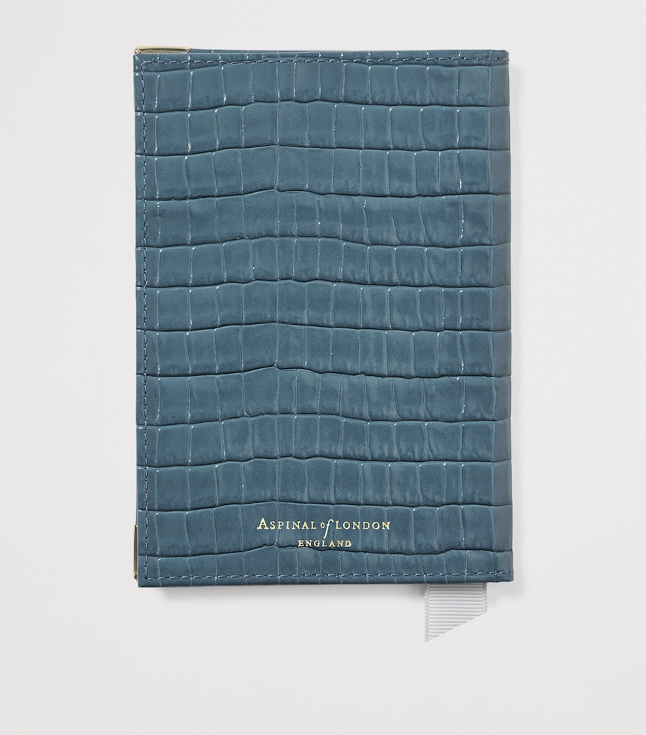 Aspinal of London leather croc-embossed passport cover - British product