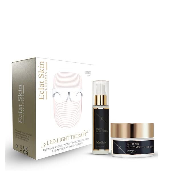 Eclat Skin London 3 Led Mask + 24K serum + 24k cream GOODS Superdrug   