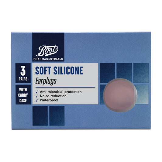 Boots Soft Silicone Earplugs - 3 Pairs Suncare & Travel Boots   