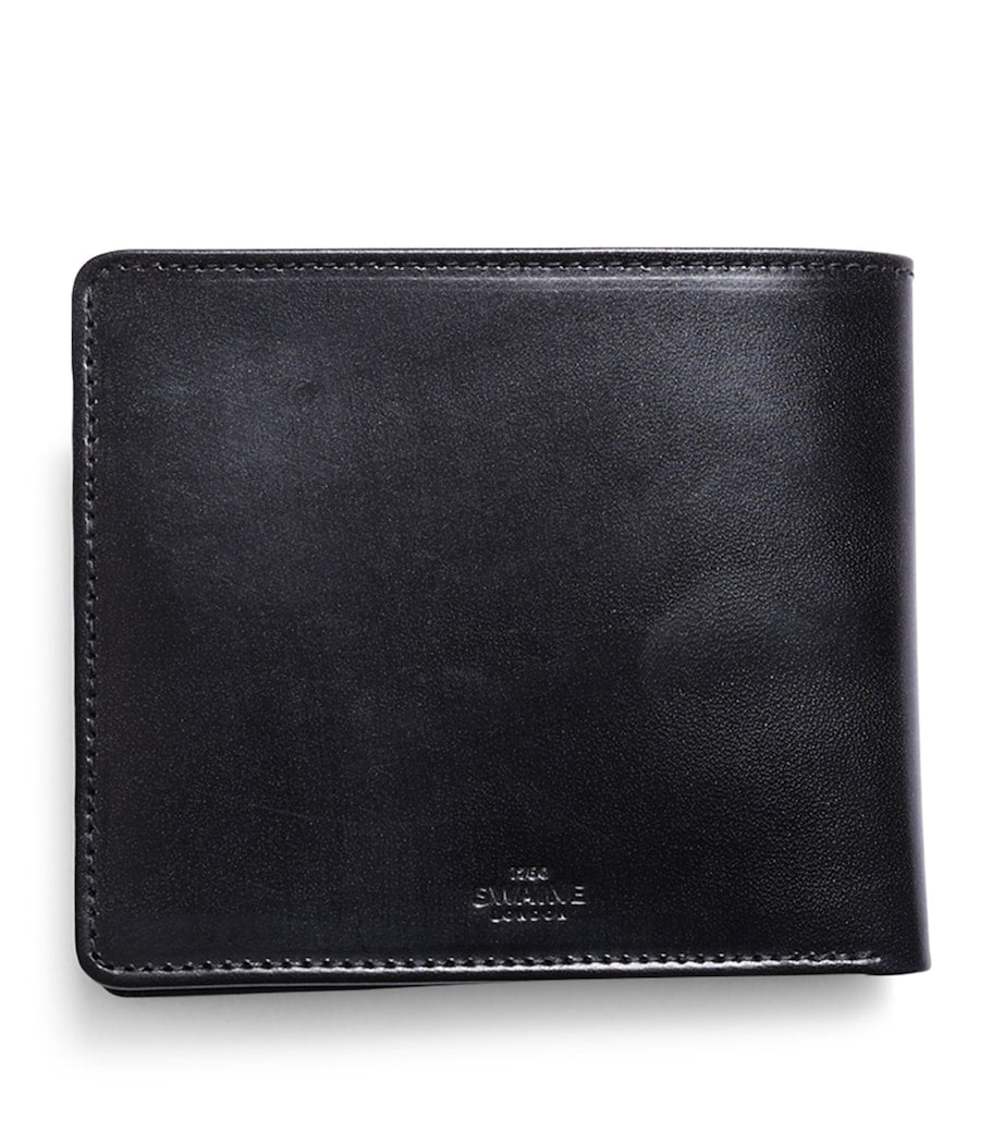 Swaine leather bifold wallet with card slots, UK version