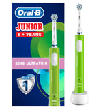 Oral-B Junior 6+ green electric rechargeable toothbrush (British brand)