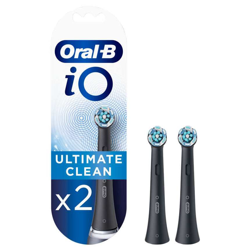 Oral-B iO Ultimate Clean Black Toothbrush Heads, Pack of 2 Counts GOODS ASDA   