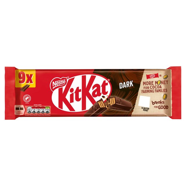 KitKat 2 Finger Dark Chocolate Biscuit Bar   9 x 20.7g GOODS M&S   