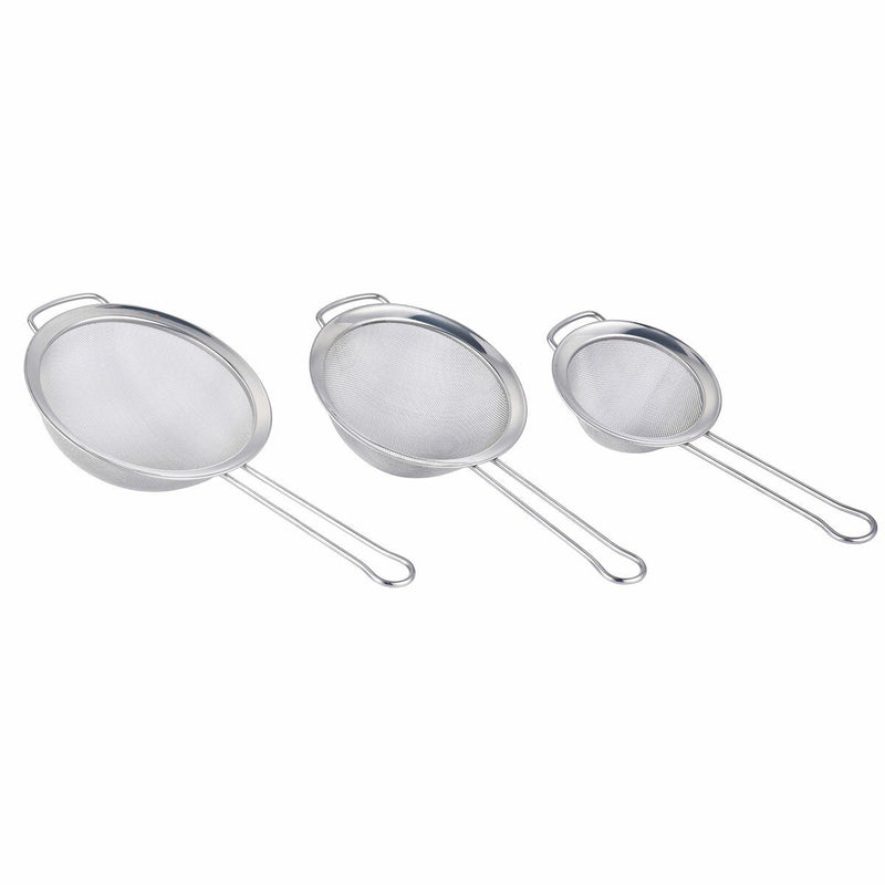 MIU stainless steel mesh strainer 3 piece set, UK version