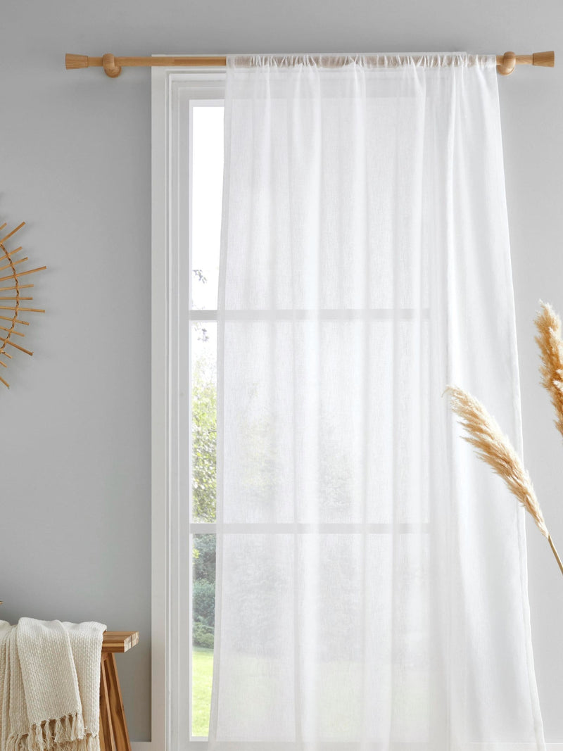 Drift Home White Kayla Slot Top Voile Panel