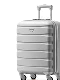 Flight Knight Silver 55x40x20cm Ryanair Priority 4 Wheel ABS Hard Case Cabin Carry On Hand Luggage