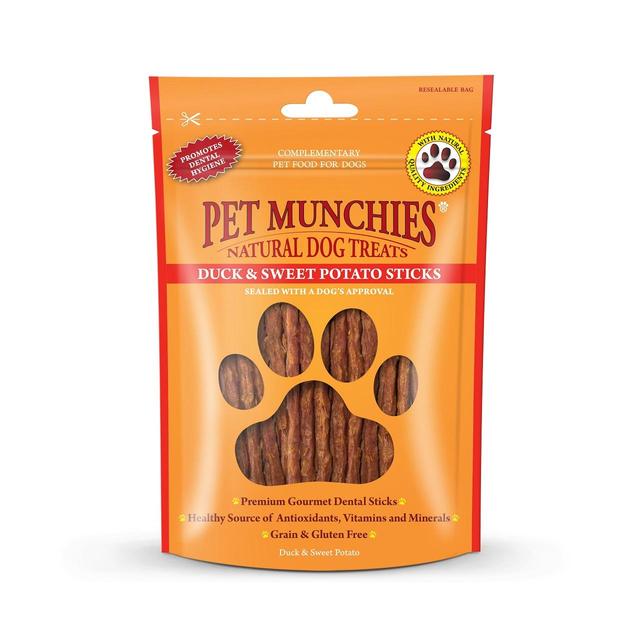 Pet Munchies Duck & Sweet Potato Sticks Dog Treat   90g