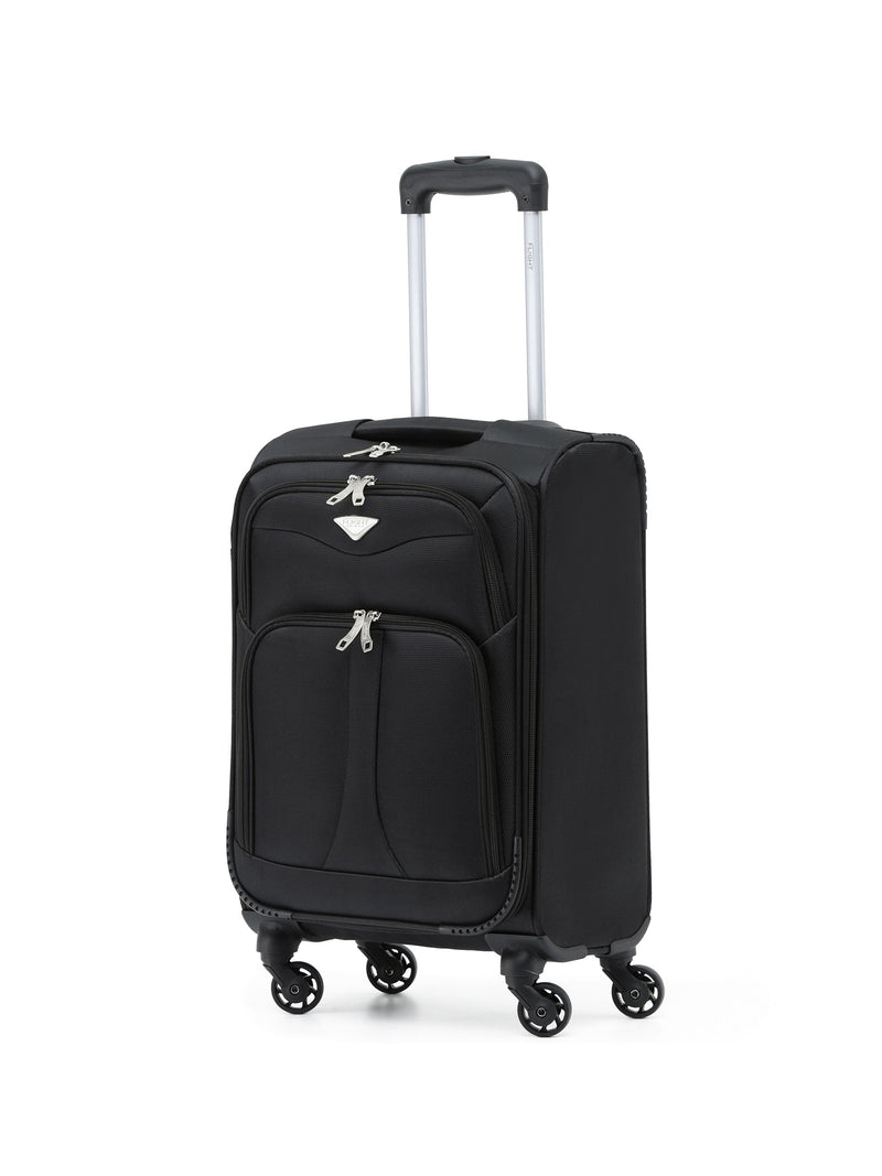 Flight Knight Quilted Navy Soft Case Cabin Suitcase 55x35x20cm