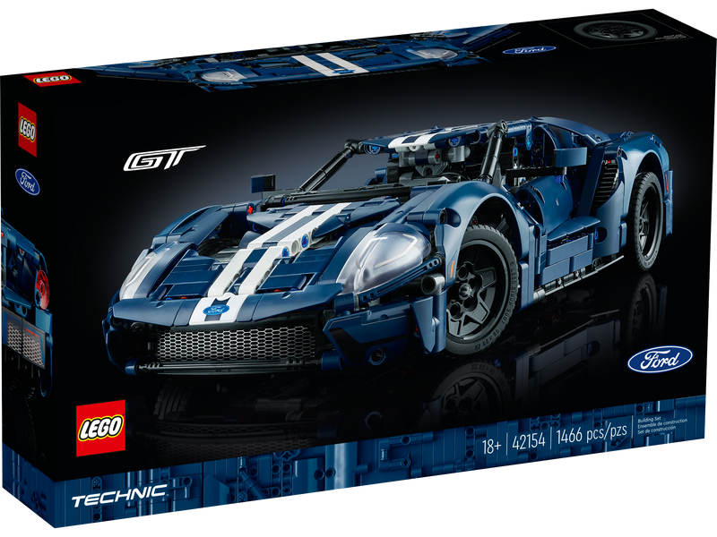 LEGO Technic 2022 Ford GT model set 1468 pieces - British product