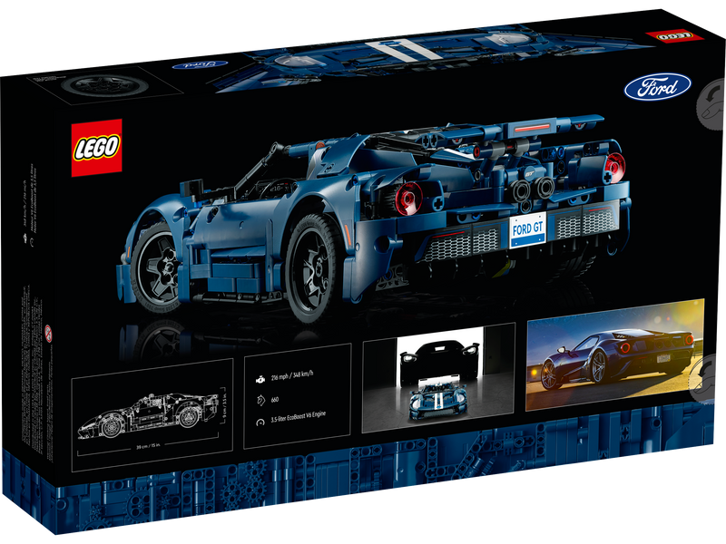 LEGO Technic 2022 Ford GT model set 1468 pieces - British product
