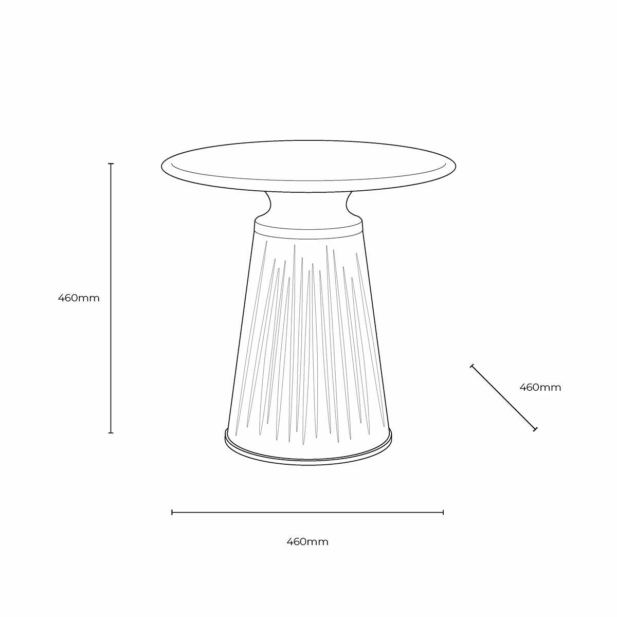 Gallery Seville Green side table 48cm, UK version