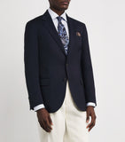 Harrods silk jacquard pocket square 32cm, imported from the UK