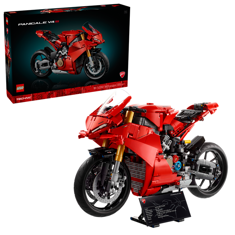 LEGO Technic Ducati Panigale V4 S Motorcycle 1603 Pieces - British product