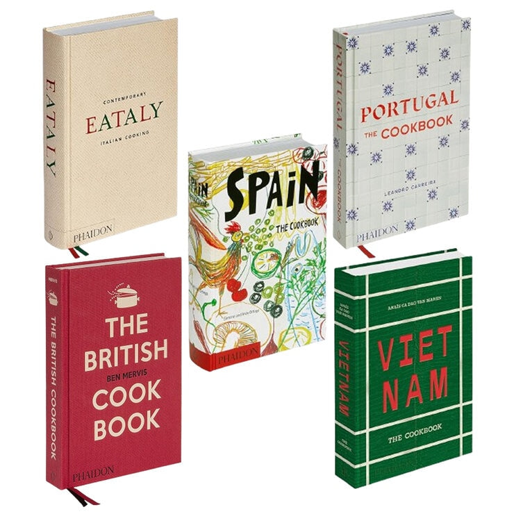 Phaidon The Cookbook cookbook with five global cuisines, UK version