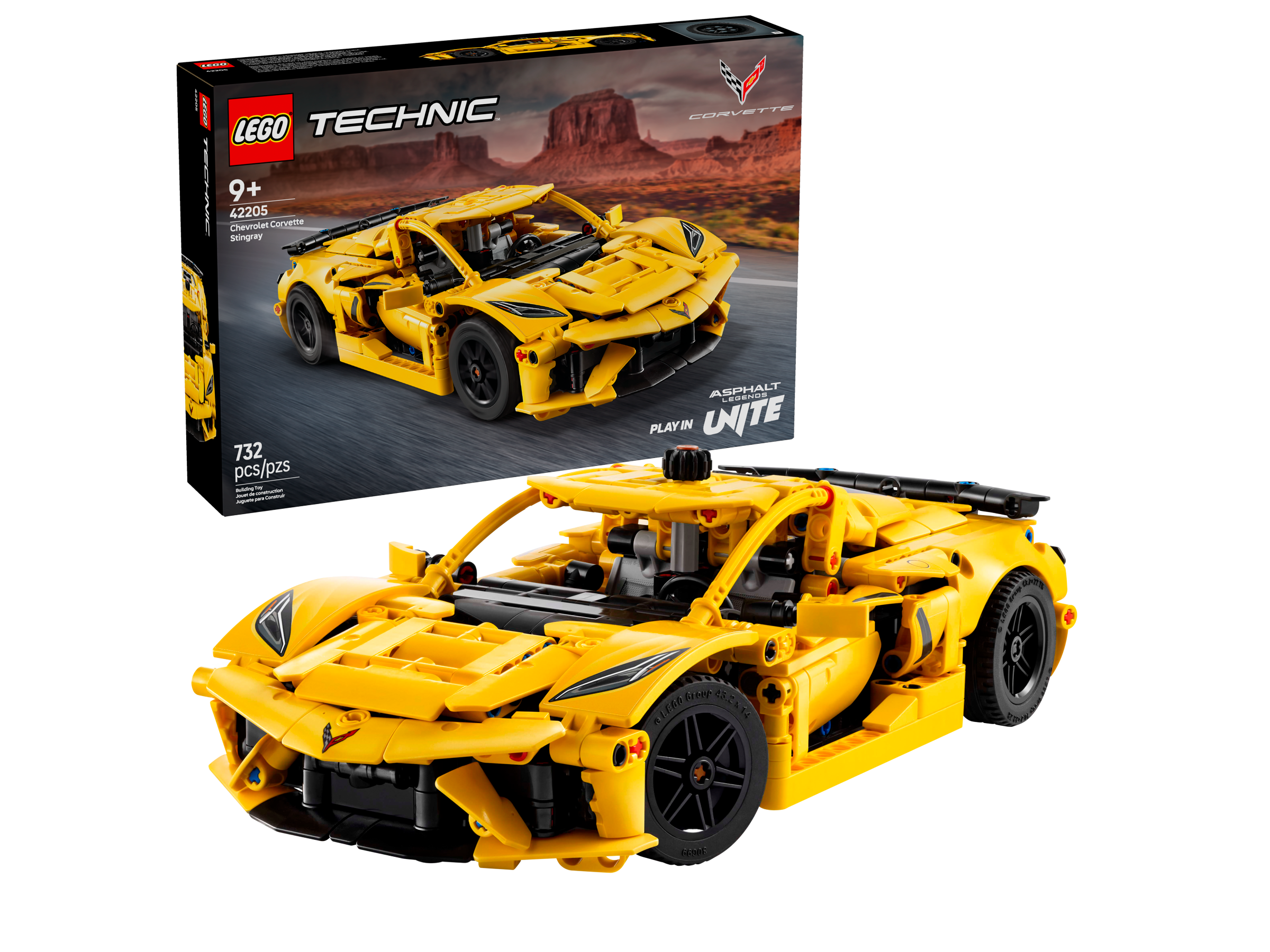 LEGO Chevrolet Corvette Stingray building set 732 pieces - British product