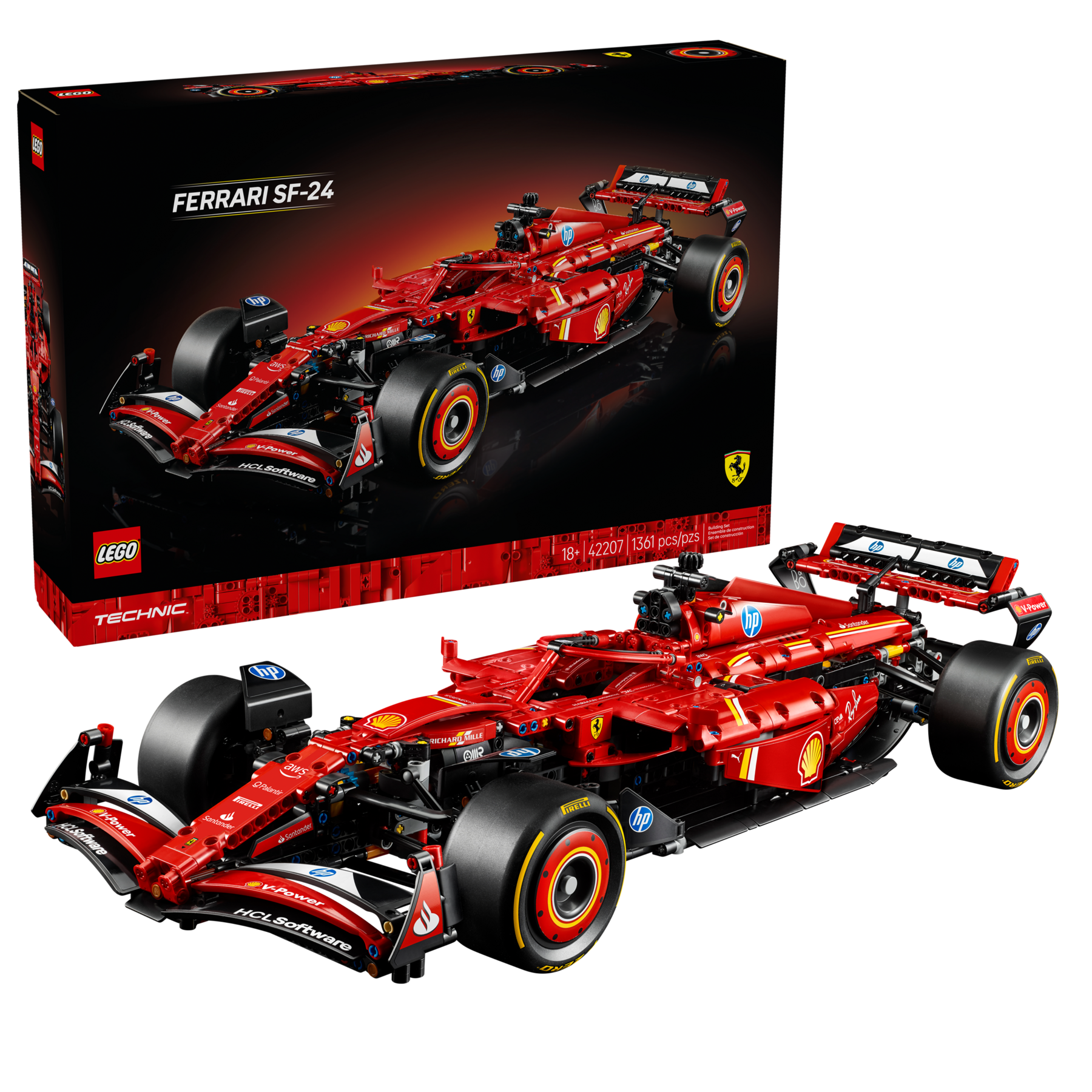 LEGO Ferrari SF-24 F1 Car model 1:8 scale - British product