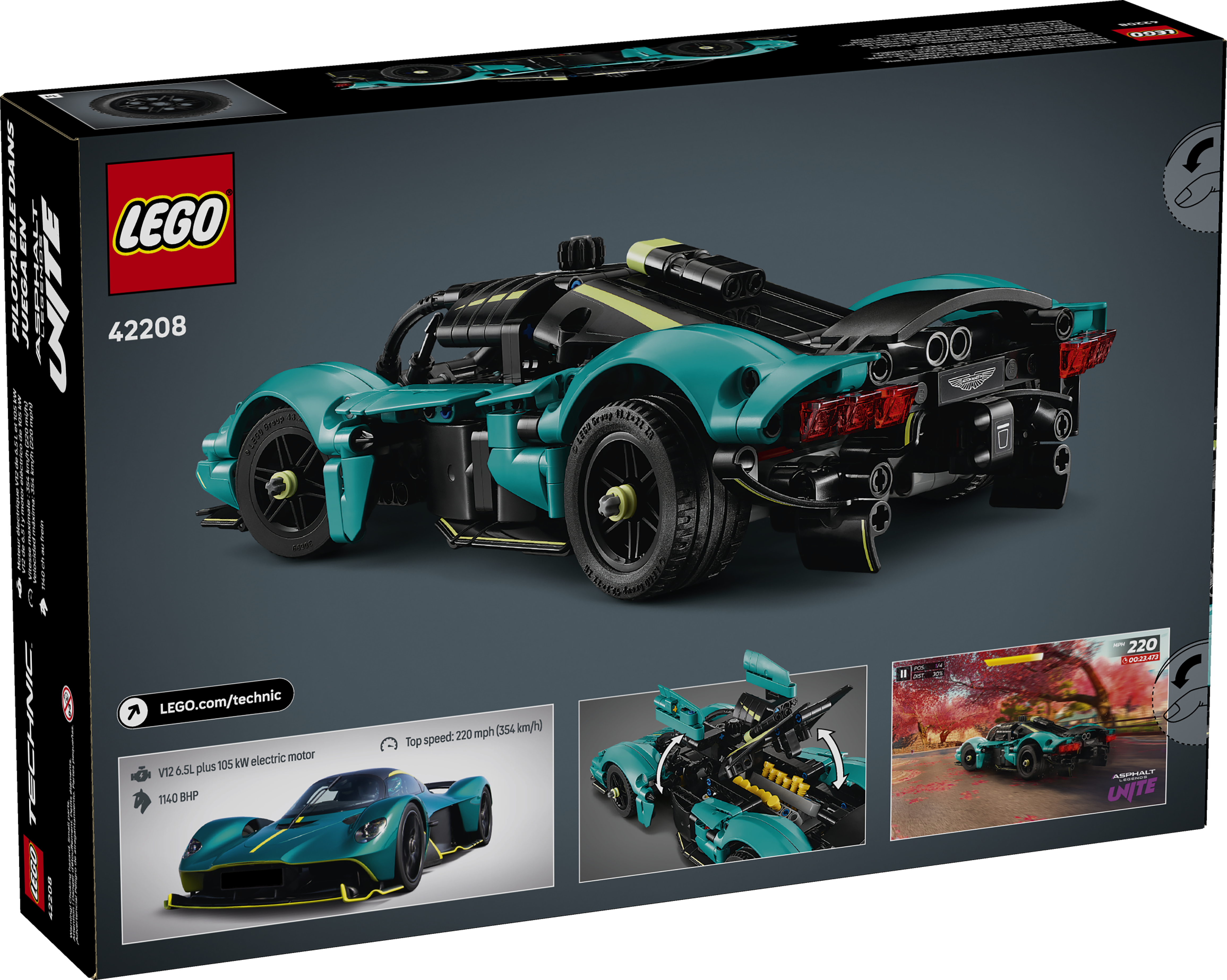 LEGO Technic Aston Martin Valkyrie Model 707 Pieces - British product