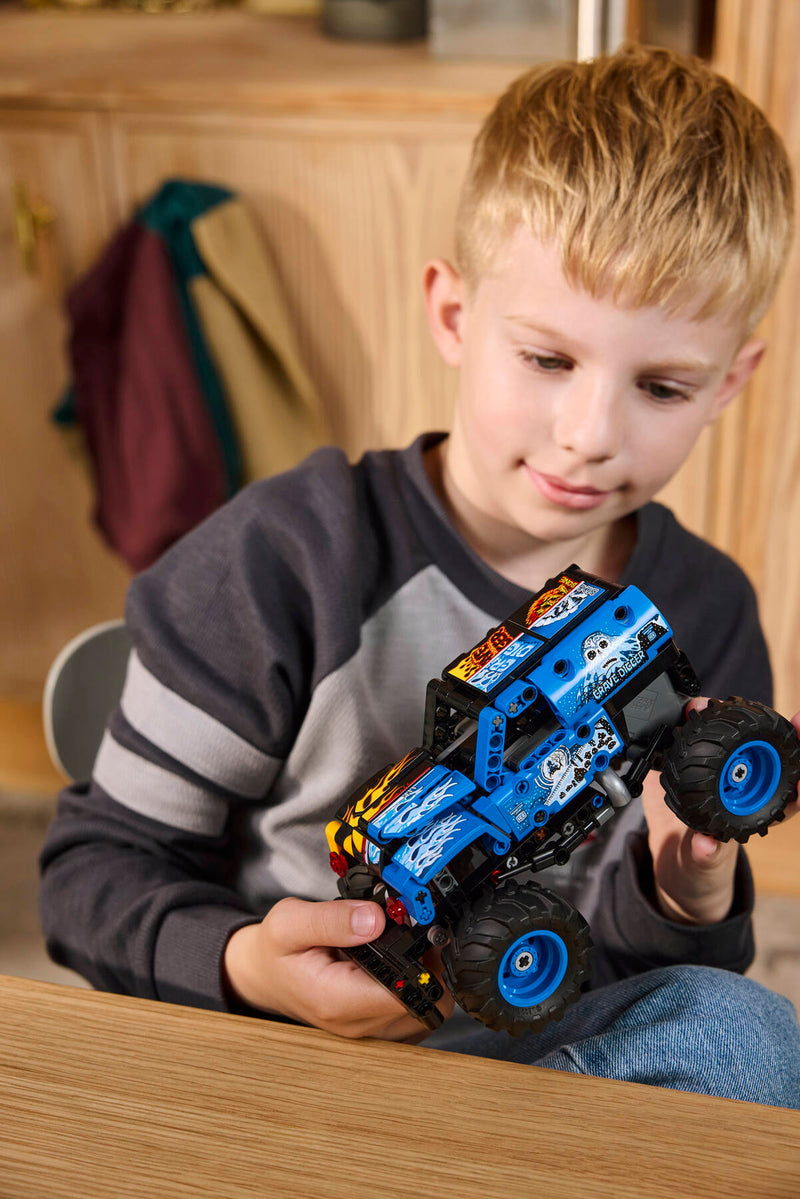 LEGO Technic Monster Jam Grave Digger Fire and Ice 263-piece set, imported from the UK