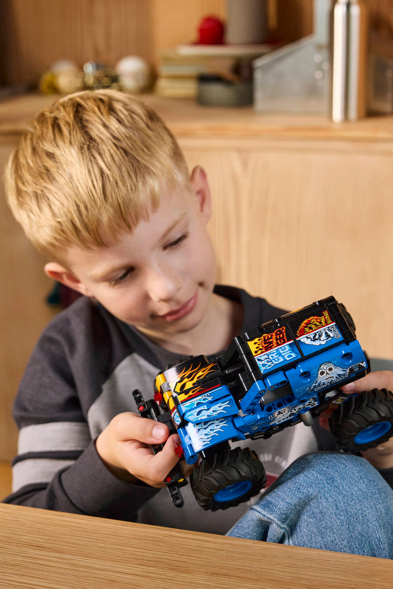 LEGO Technic Monster Jam Grave Digger Fire and Ice 263-piece set, imported from the UK