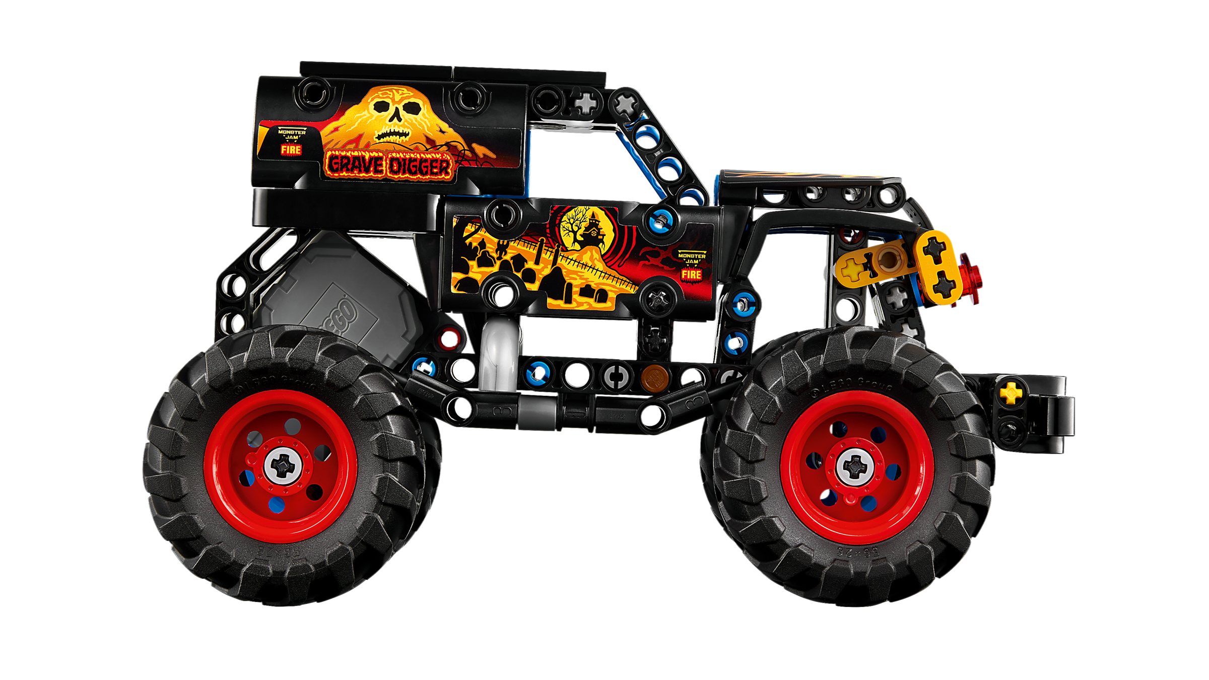 LEGO Technic Monster Jam Grave Digger Fire and Ice 263-piece set, imported from the UK
