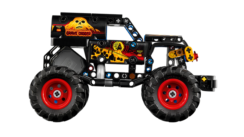 LEGO Technic Monster Jam Grave Digger Fire and Ice 263-piece set, imported from the UK