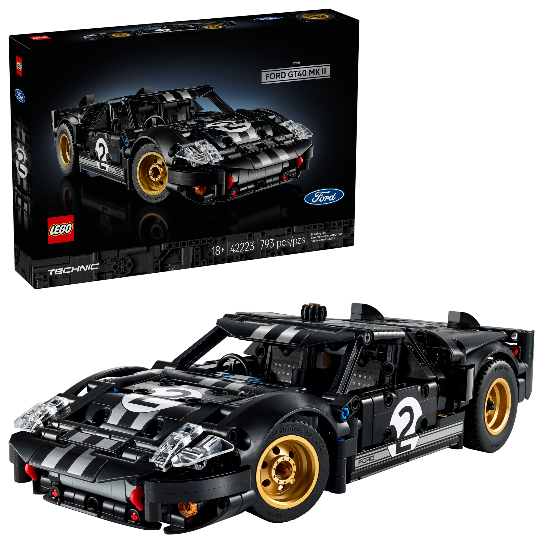 LEGO Technic Ford GT40 MKII race car 793-piece (British brand)