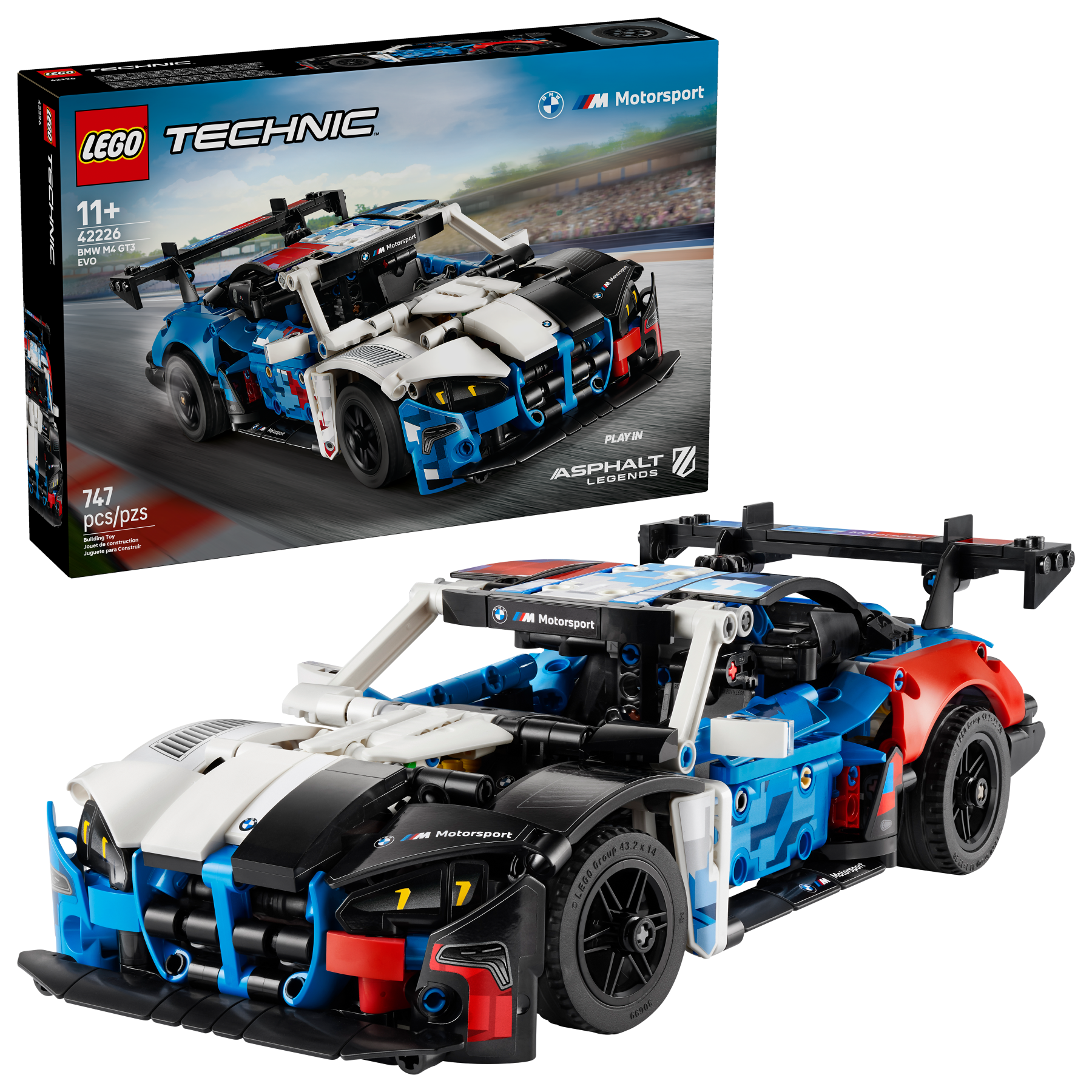 LEGO Technic BMW M4 GT3 EVO race car model kit, imported from the UK