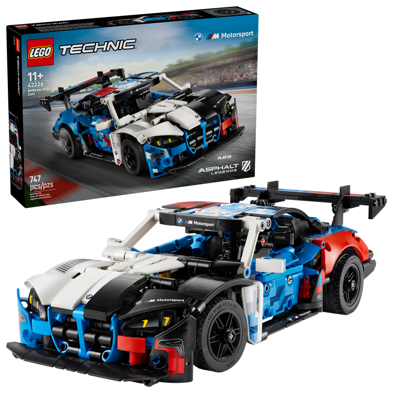 LEGO Technic BMW M4 GT3 EVO race car model kit, imported from the UK