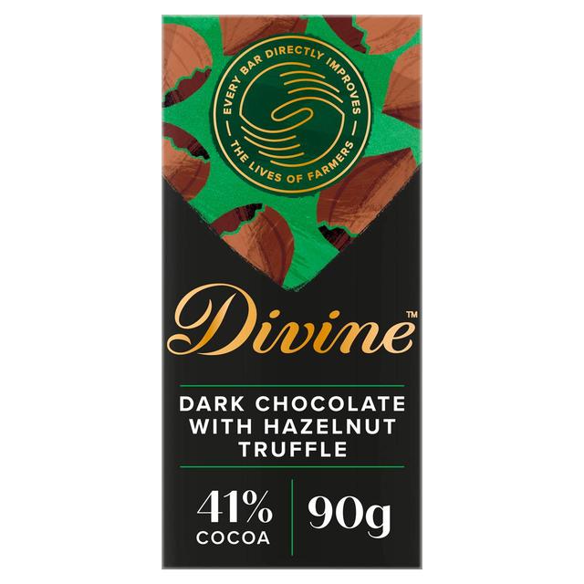 Divine Dark Chocolate with Smooth Hazelnut Bar   90g GOODS M&S   