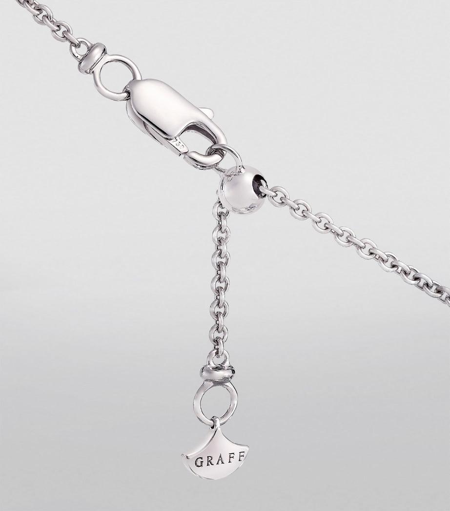 Graff white gold diamond pendant necklace 46cm - British product