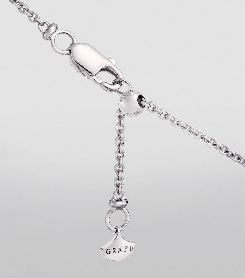 Graff white gold diamond pendant necklace 46cm - British product