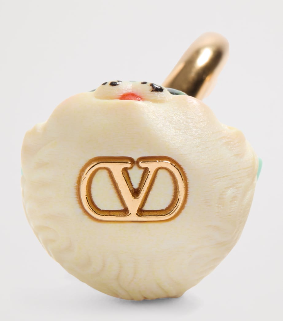 Valentino Garavani Le Chat earring gold-tone hoop, UK version