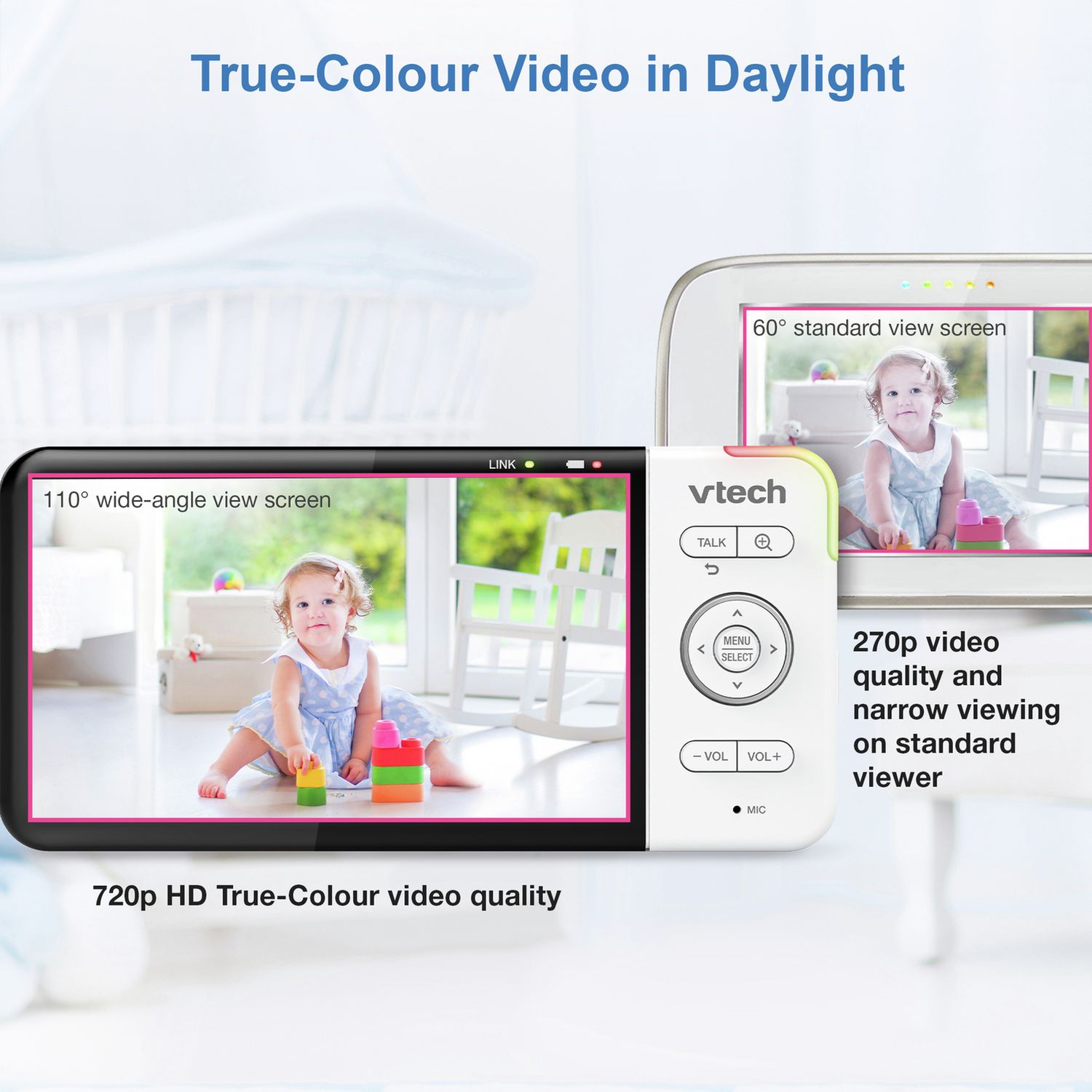 VTech RM5755 5-inch HD baby monitor - British product