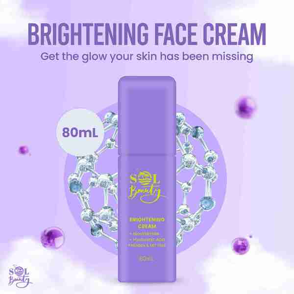 Sol Beauty brightening face cream 80ml, imported from the UK