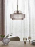 Lipsy gold pendant ribbed glass ceiling light, UK version