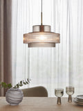 Lipsy gold pendant ribbed glass ceiling light, UK version