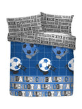 Bedlam blue kids football duvet cover and pillowcase set - British product