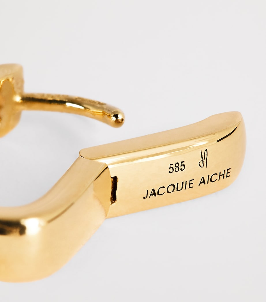Jacquie Aiche single hoop earring diamond pavé - British product