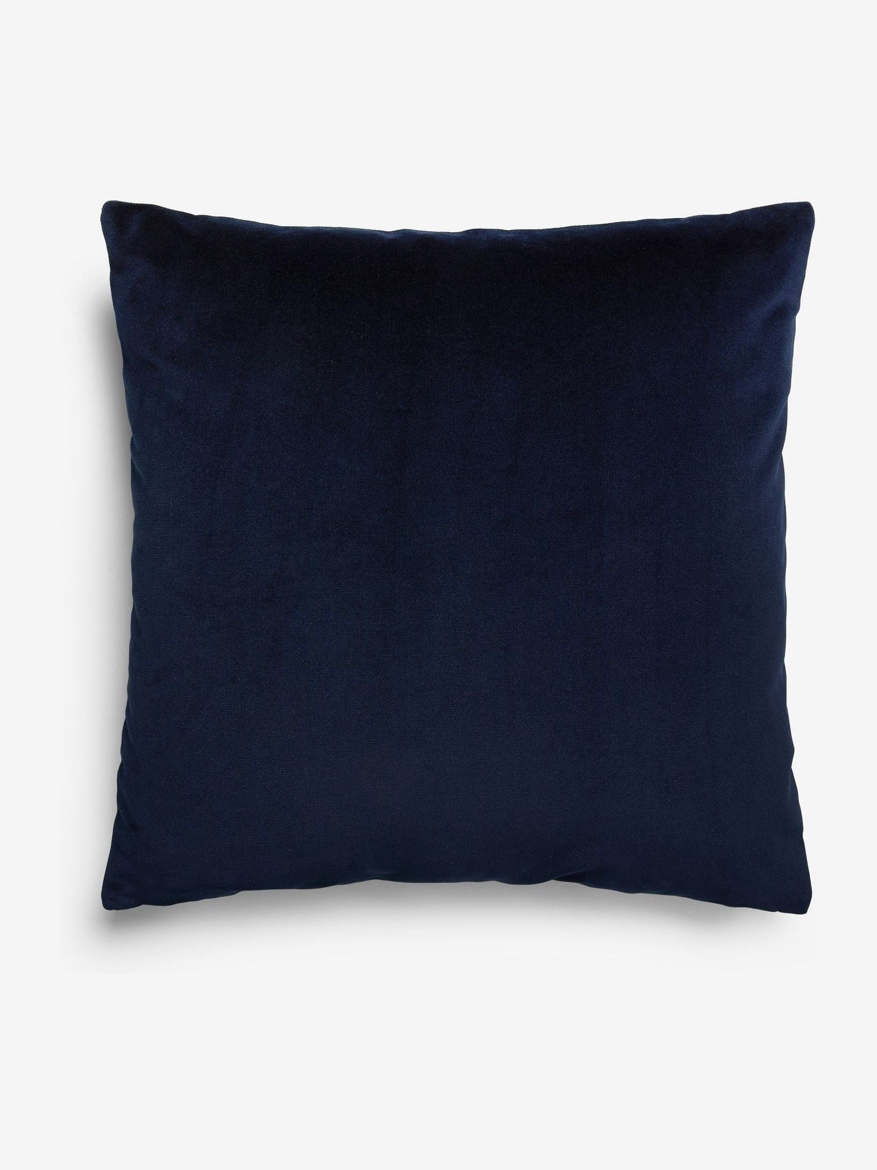 Cushion navy blue velvet geometric 50x50cm (British brand)