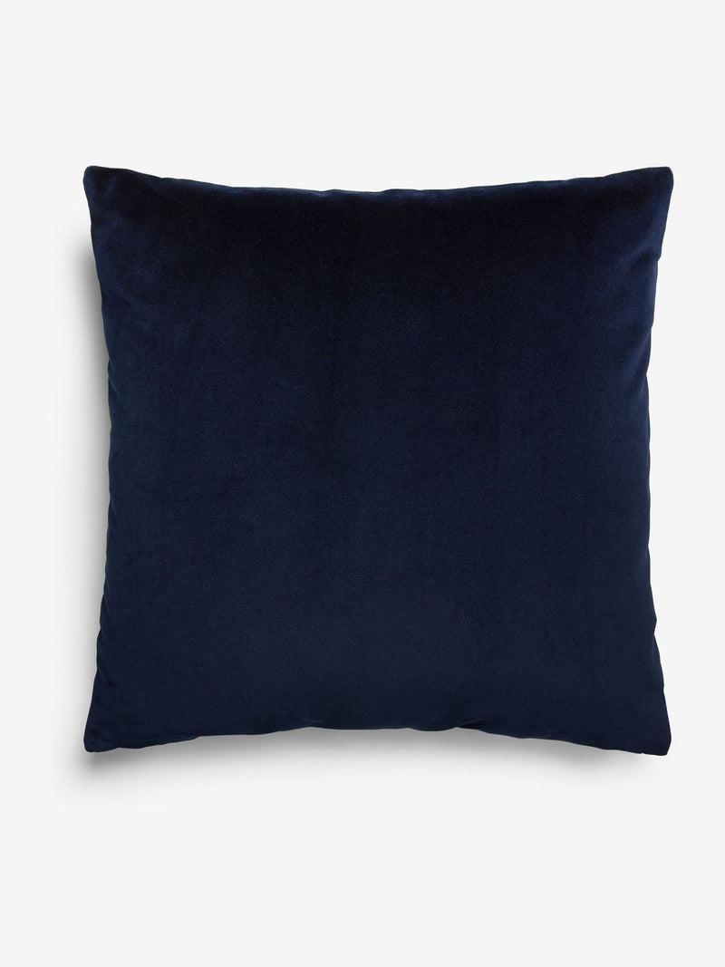 Cushion navy blue velvet geometric 50x50cm (British brand)