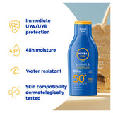 Nivea Protect & Moisture sun cream SPF50 travel size 100ml - British product