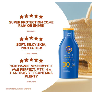 NIVEA Protect & Moisture SPF30 sun cream 100ml, imported from the UK