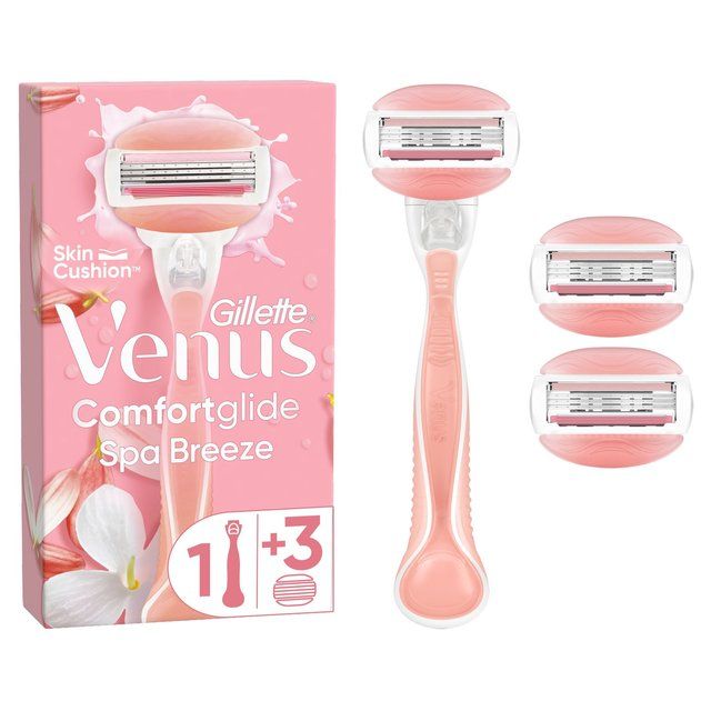 Gillette Venus Comfortglide Razor + 3 Razor Blades Spa Breeze GOODS M&S   