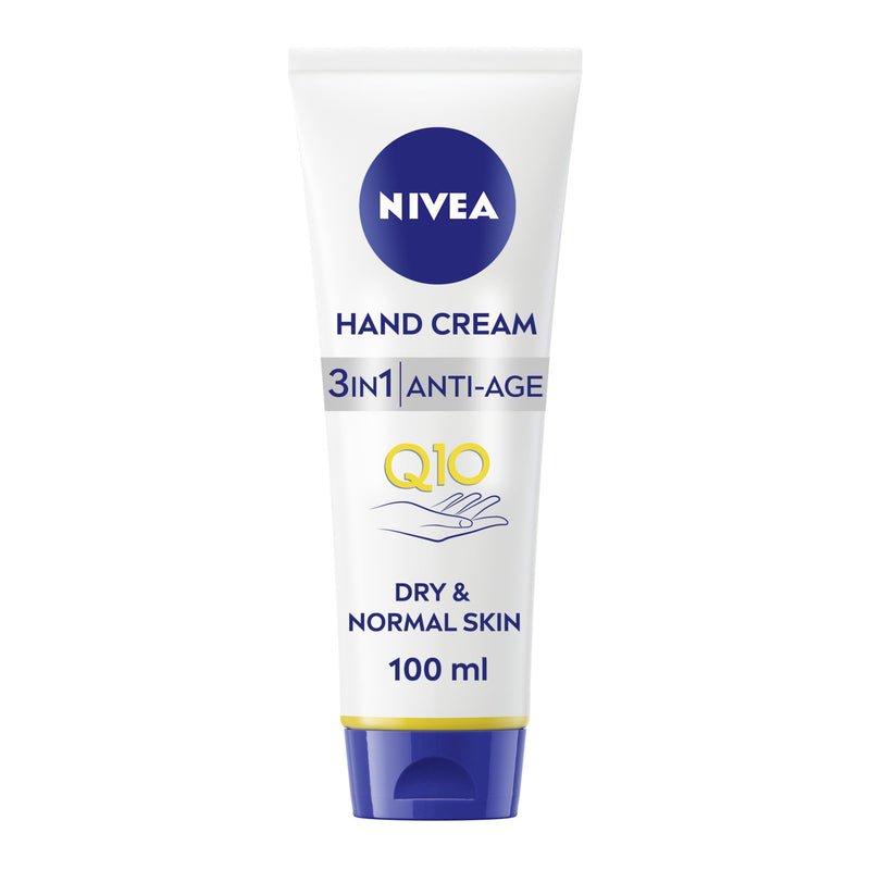 Nivea 3in1 Q10 Anti-Age Hand Cream 100ml, imported from the UK